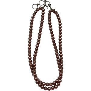 Vintage Bronze Pearl 2 Strand Adjustable Necklace w/ Sterling Silver Clasp~8.75"